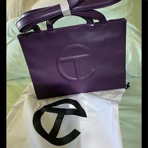 Authentic Telfar Eggplant Purple Color